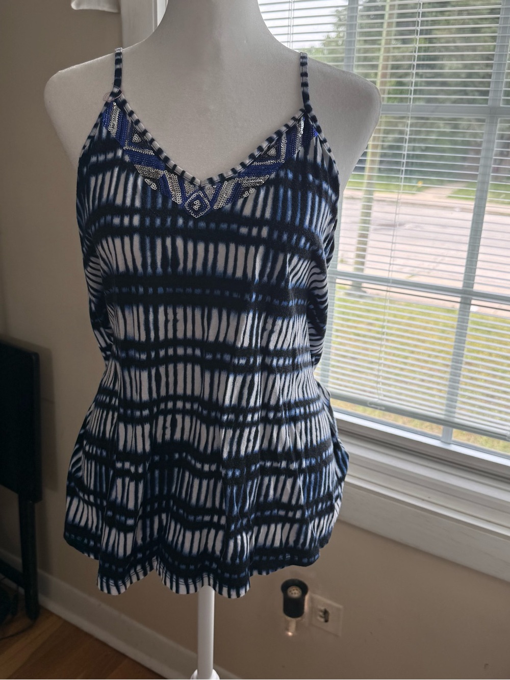 Tank top with Racer back and sequin